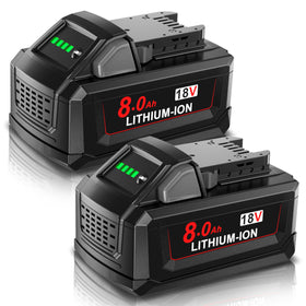 Nonbliep Milwaukee 18V 8.0Ah battery pack front view for extended jobsite power.