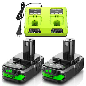 Nonbliep Ryobi 18V battery 4.0Ah 2-pack showing long lasting power for tools