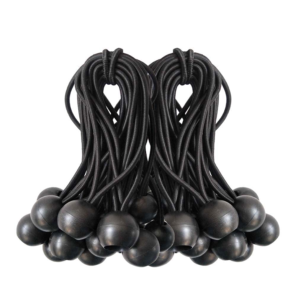 Noonext ball bungee cords secure tarps with 4-inch cord, UV resistant benefits