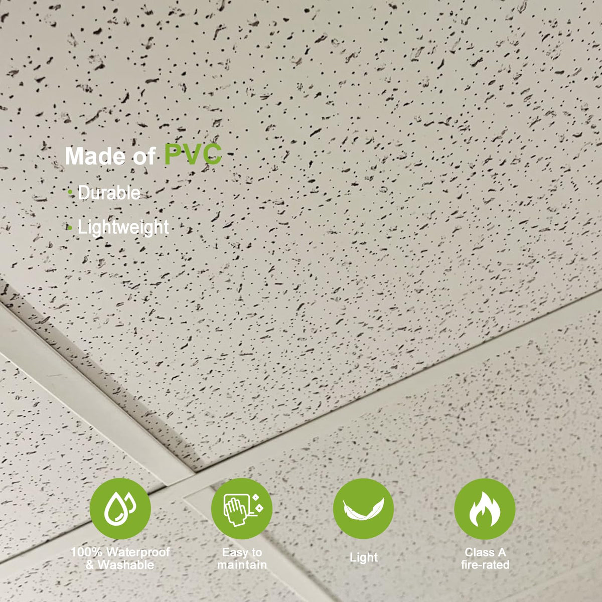 noooza printed ceiling tile face highlighting high-definition pattern