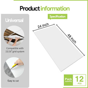 Noooza washable ceiling tiles are easy to wipe clean and maintain.
