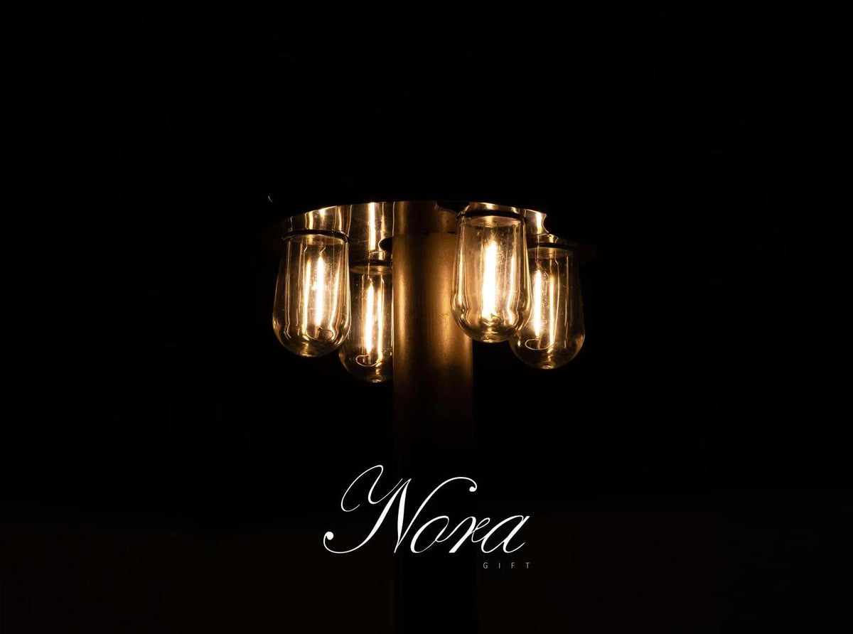NORA·GIFT outdoor light elevates camping and BBQ areas with ambient lighting.