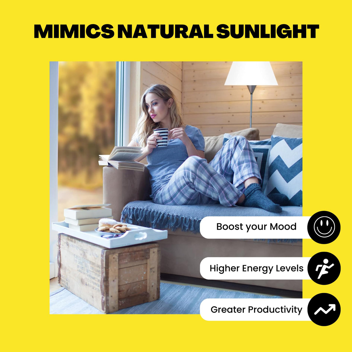 Norb Everyday Sun bulb in a desk lamp supports daytime productivity.