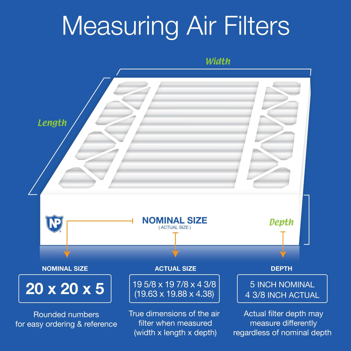 Nordic Pure MERV 12 filter in box showing exact size guidance for proper fit