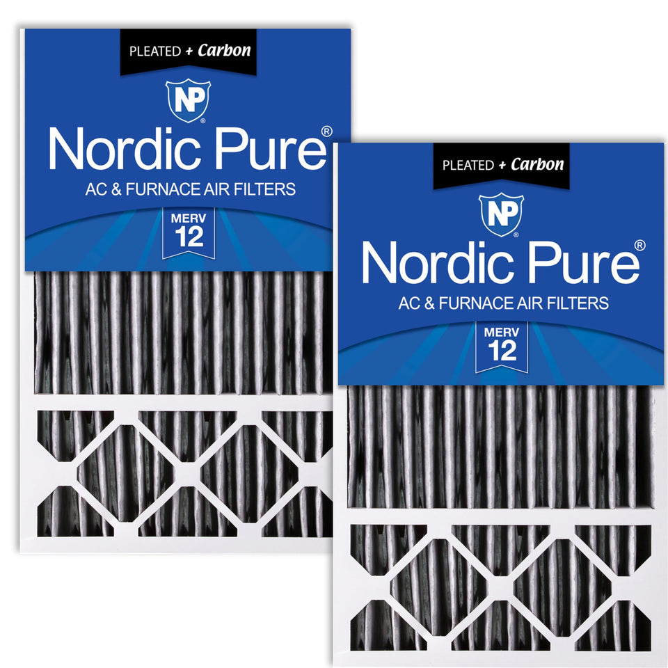 Nordic Pure Honeywell 16x25x5 front view with carbon layer for odor control.
