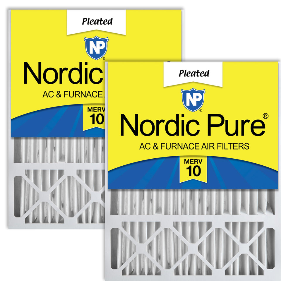 Nordic Pure MERV 10 filter front view for Honeywell/Lennox units, promoting airflow efficiency.