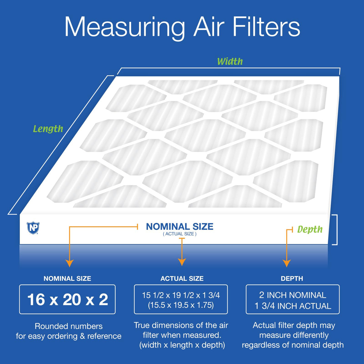 Nordic Pure MERV 12 filter made in the USA for trusted quality.