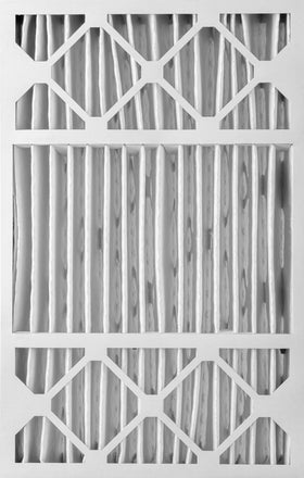 Sturdy metal mesh grid reinforcing pleated filter media