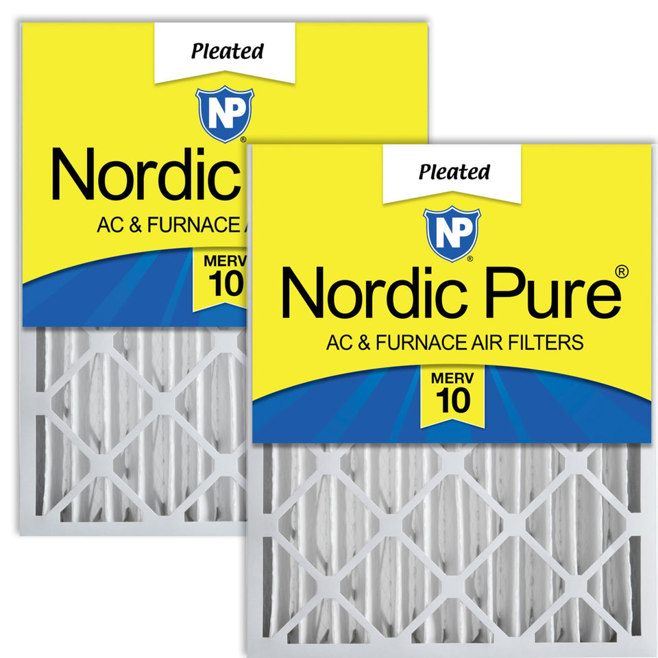 Nordic Pure pleated filter 20x25x4 improves air flow and filtration efficiency.