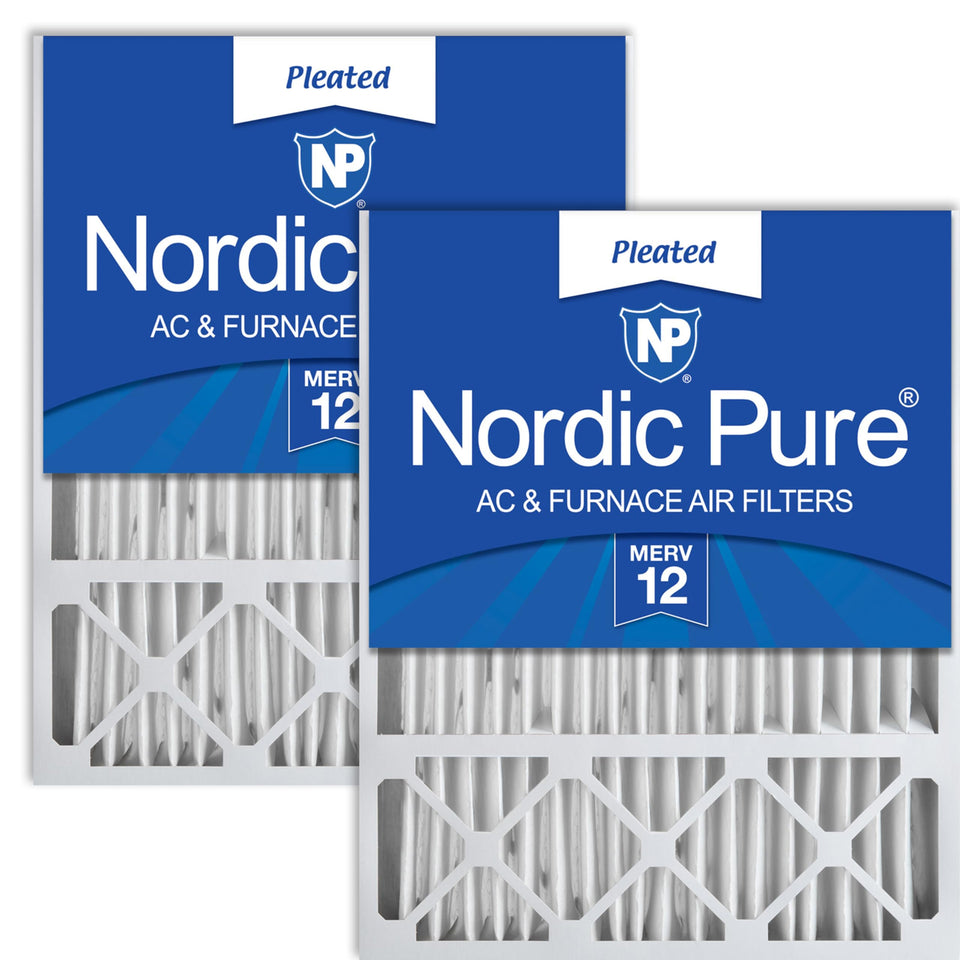 Nordic Pure two-pack filters ready for Lennox X6673/X6675 replacement, showcasing convenience.