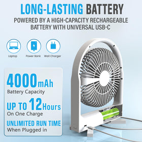 Nordmoose USB-C rechargeable battery powers cordless cooling for travel.