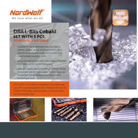 NordWolf SAE size engraving on bits for easy size selection from 5/32 to 3/8