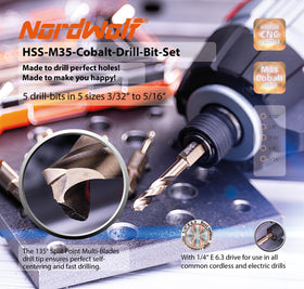NordWolf storage box and labeled bit set for organized quick access