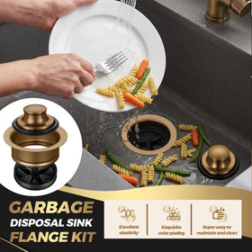 Norme disposal splash guard helps minimize splash during grinding.