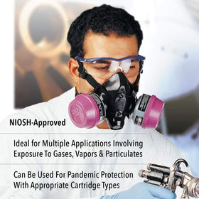 NORTH Honeywell 7700-series half mask silicone respirator usage scenarios for versatility.
