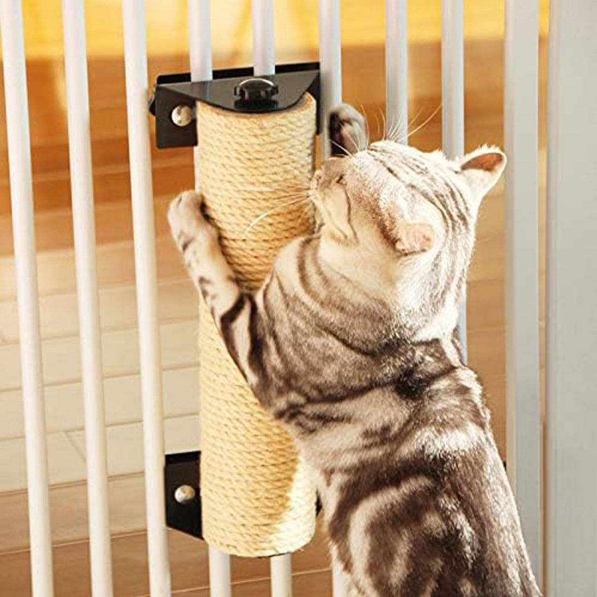 NorthPada cat scratcher-wrapped sisal rope demonstrates durable wrap for cat posts.