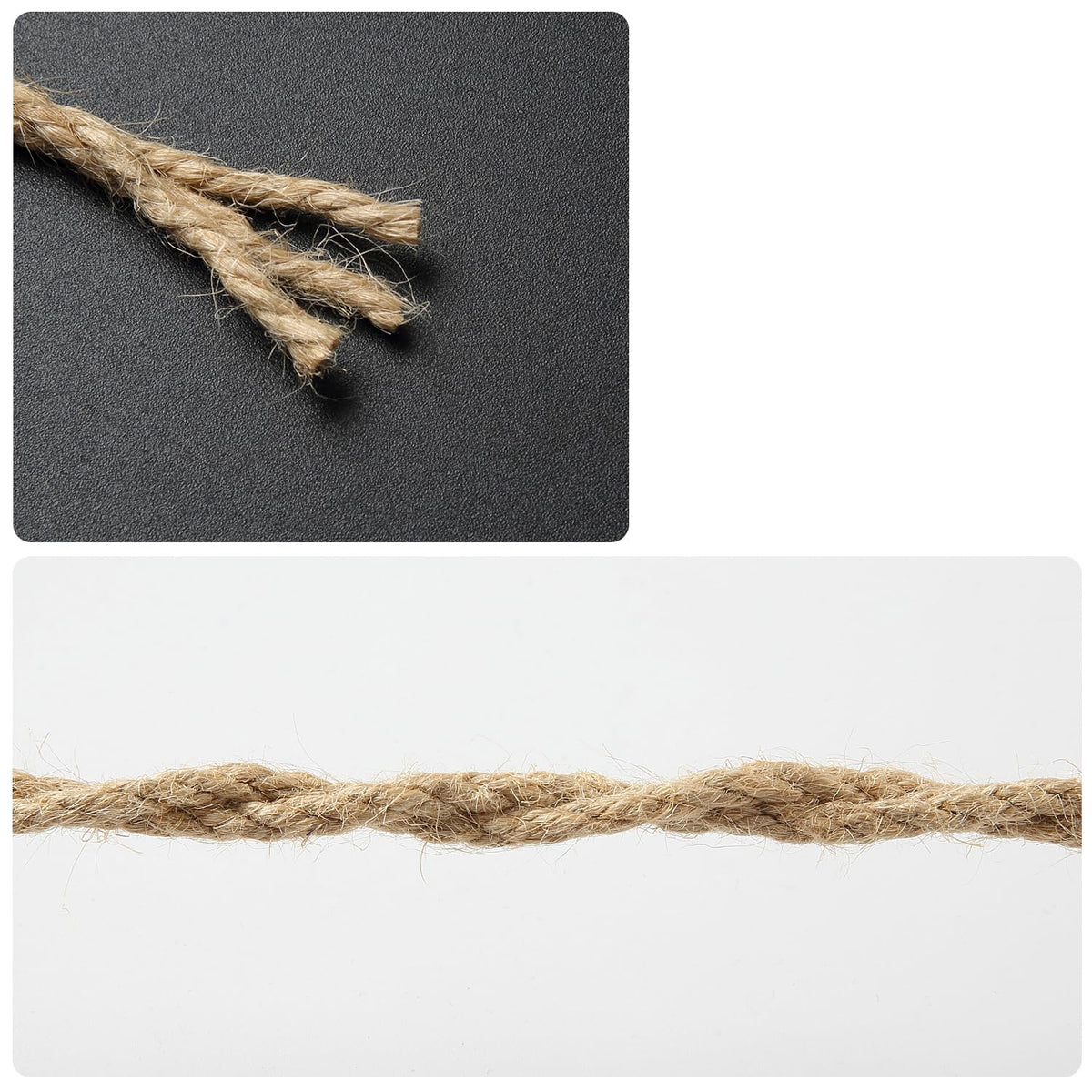 NorthPada sisal rope three-ply twist emphasizes strength for bindings