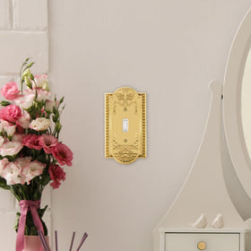 Nostalgic Warehouse Meadows brass hot-forged plate close-up showing durability.