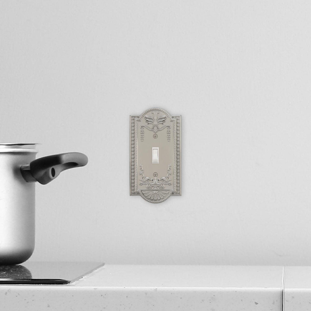 Nostalgic Warehouse Meadows outlet cover makes a bold decorative statement.