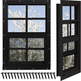 NOTASA shed window pair with 12x18 tempered glass for clear daylight and durability