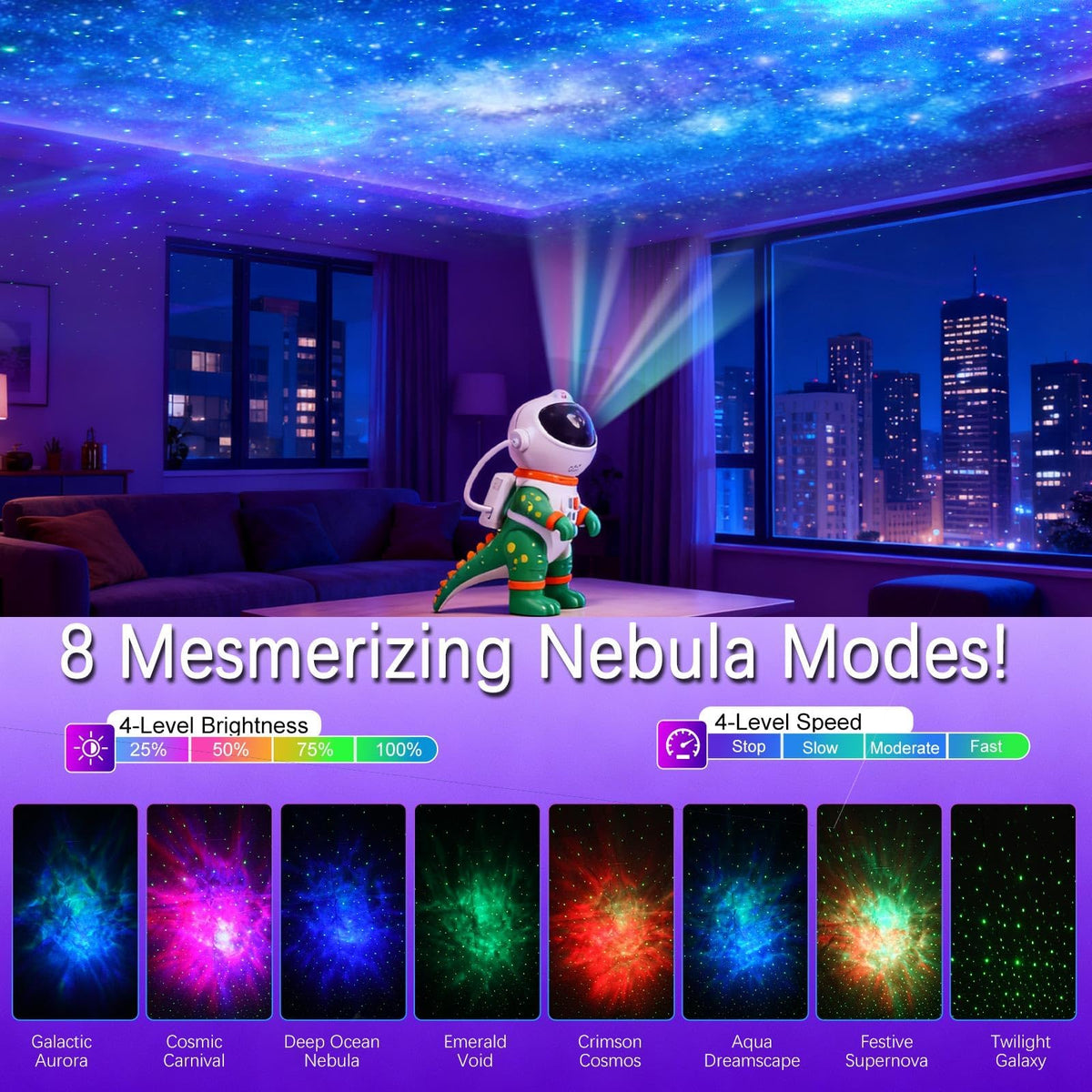 NOTIKS remote control lets you switch modes and adjust brightness