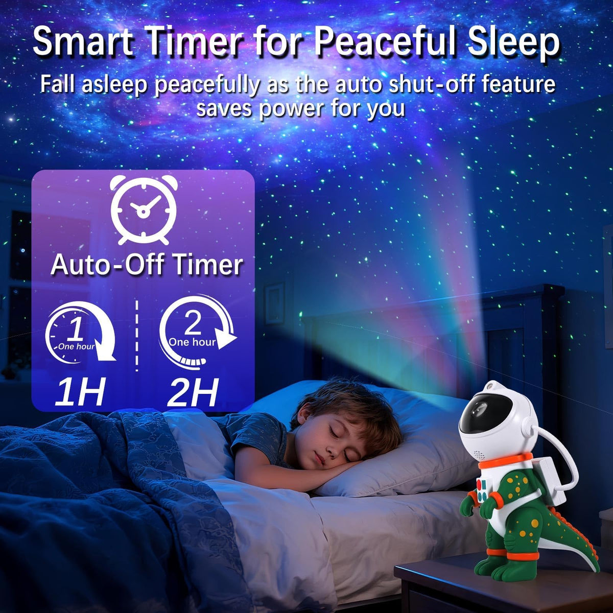 NOTIKS kids room ceiling decor with galaxy projection
