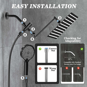 Nottia easy installation guide works with standard 1/2-inch threads without tools.