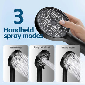 Nottia soft silicone nozzles resist lime scale for easy cleaning.