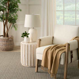 Nourison Home lamp suits dining spaces, offering soft, relaxed illumination.