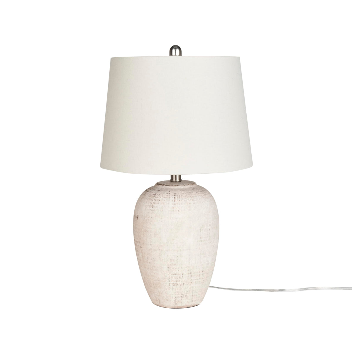 Nourison Home rustic beige table lamp complements farmhouse decor with soft glow.