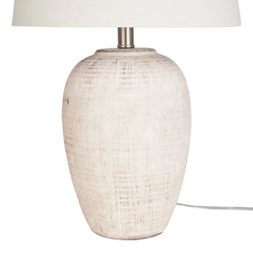 Nourison Home table lamp shown with ivory shade and modern silhouette.