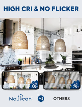 Nouscan LED bulb with E26 base demonstrating easy installation