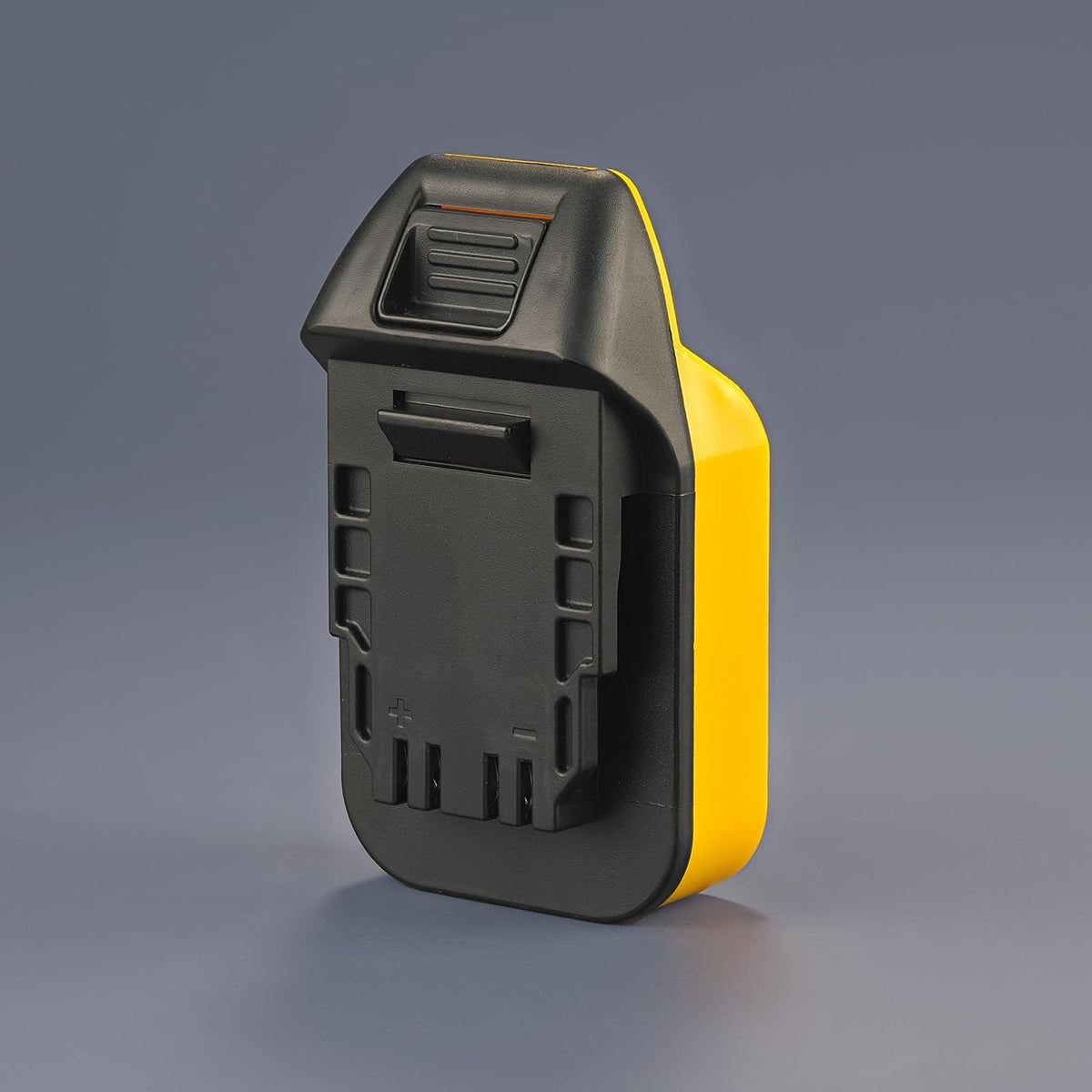NovaQuantic adapter with built-in BMS protects DeWalt battery during use.