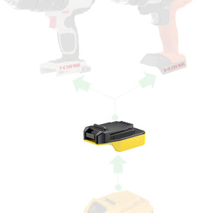 NovaQuantic DeWalt 20V adapter connector close-up for secure tool fit