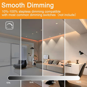 E26 base shown for easy, universal can-light installation with Novapollo bulb.