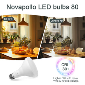 Eco-friendly materials and mercury-free construction of Novapollo BR30 bulb.