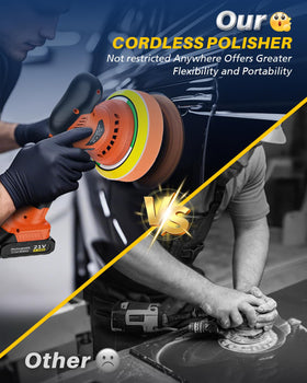 NOVARHOME ergonomic cordless handle ensures comfortable grip during long detailing.