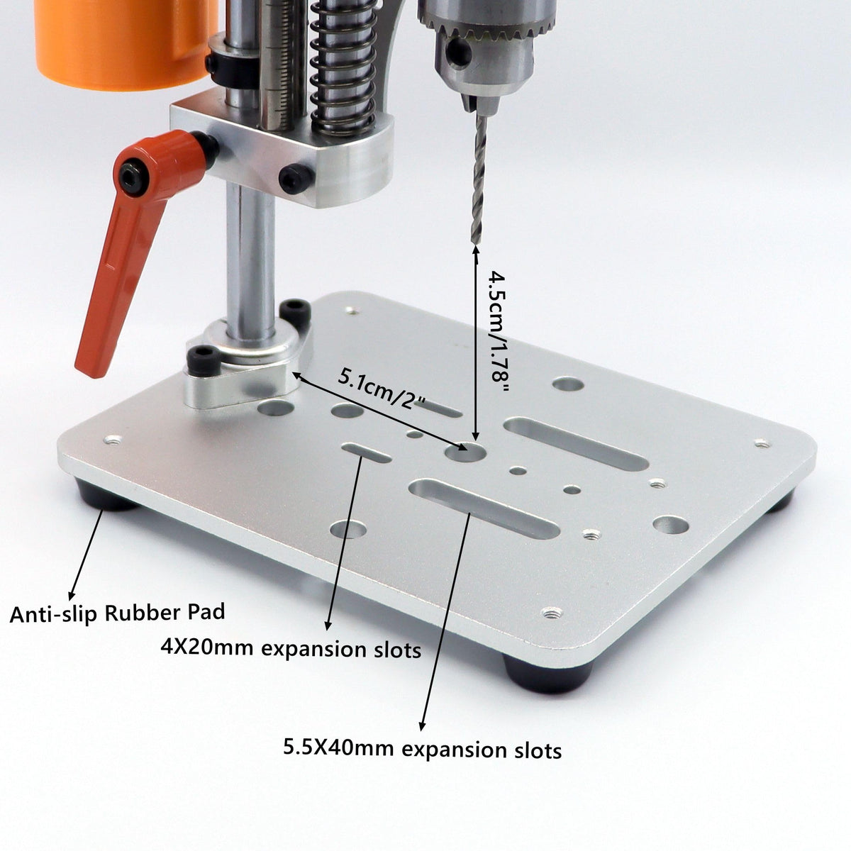 NovelLife Mini Drill Press base with vise for secure clamping during drilling