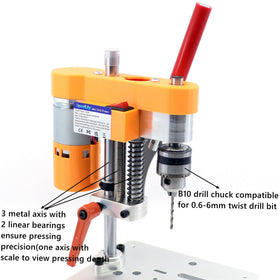 NovelLife Mini Drill Press drill chuck setup compatible with 0.6-6 mm bits