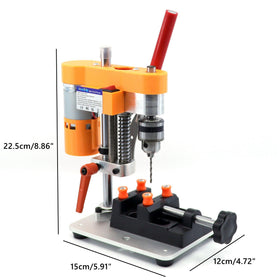 NovelLife Mini Drill Press top view highlights small benchtop footprint