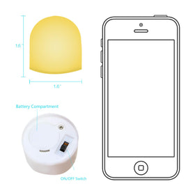 Novelty Place cordless mini nightlight compact for shelves or desks