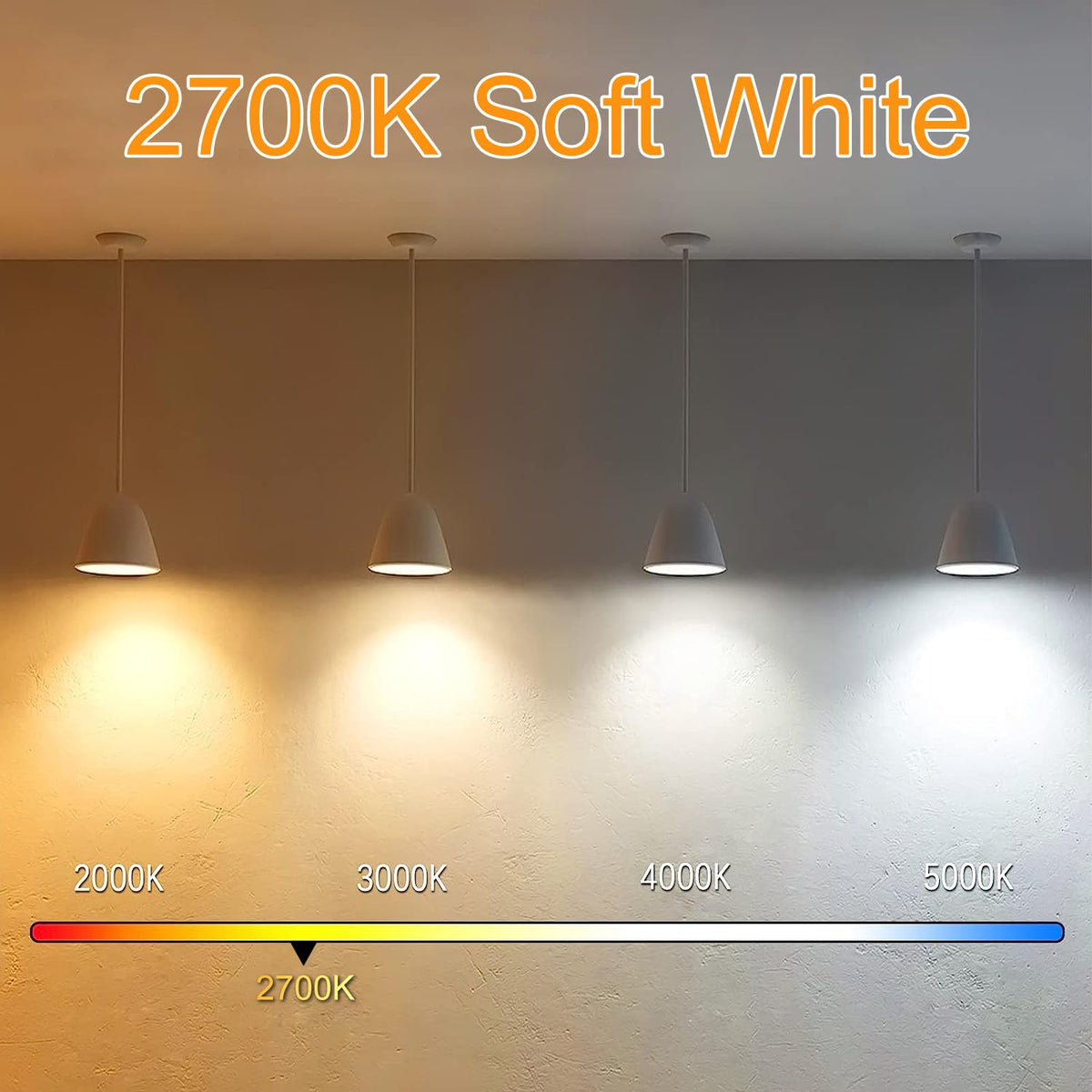 NOVELUX 2700K soft white bulb illuminating a cozy kitchen nook.
