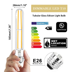 NOVELUX LED bulb dimmable in a dining chandelier for intimate mood lighting.
