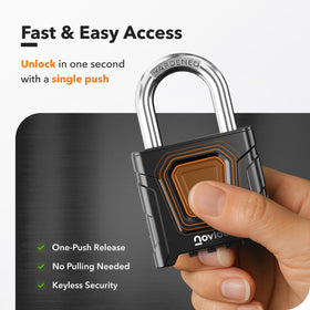 NovLock one-hand unlock feature image suggests quick, convenient access.