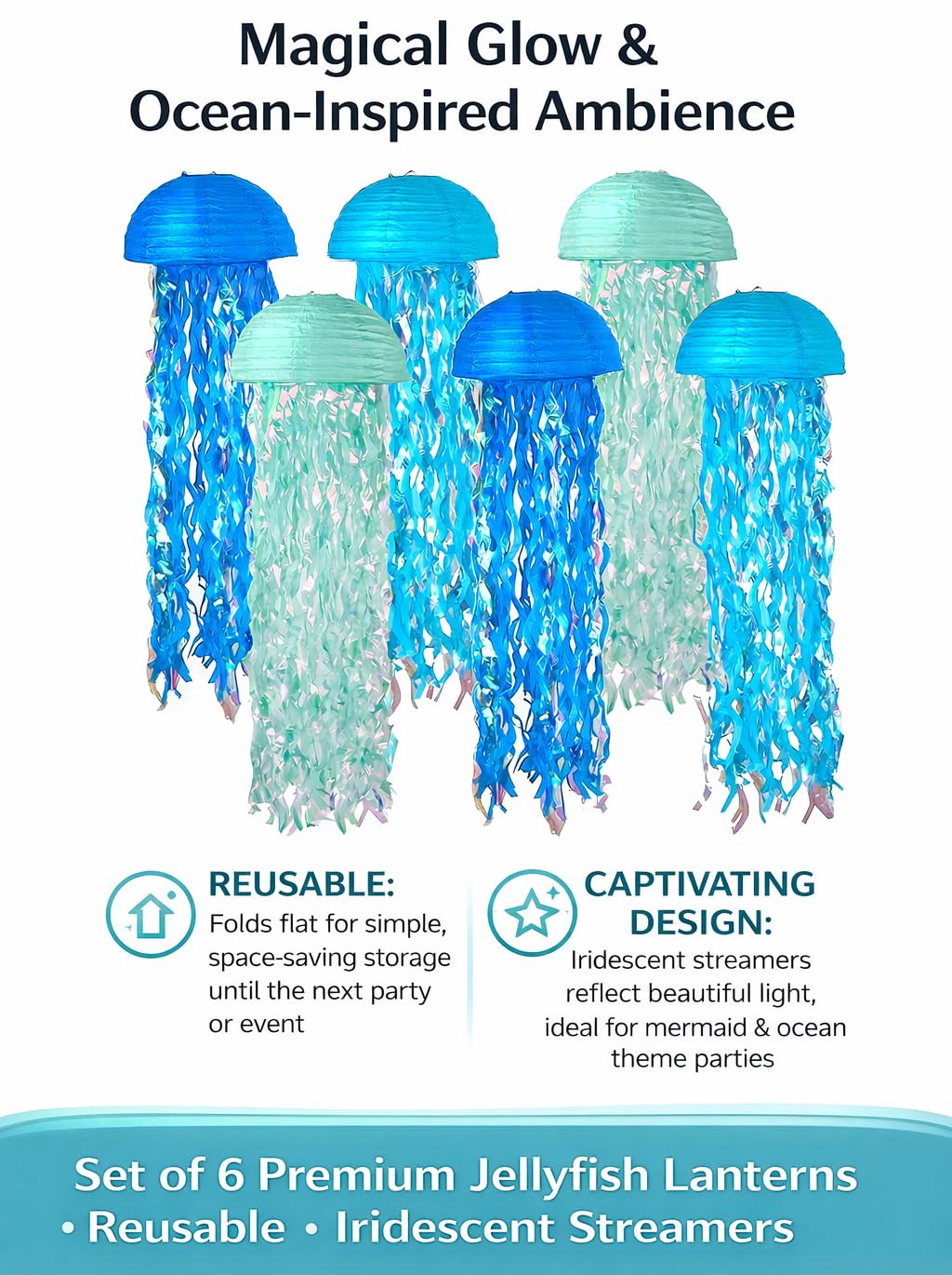 Novobuys jellyfish lanterns brighten classroom ceilings with ocean vibes