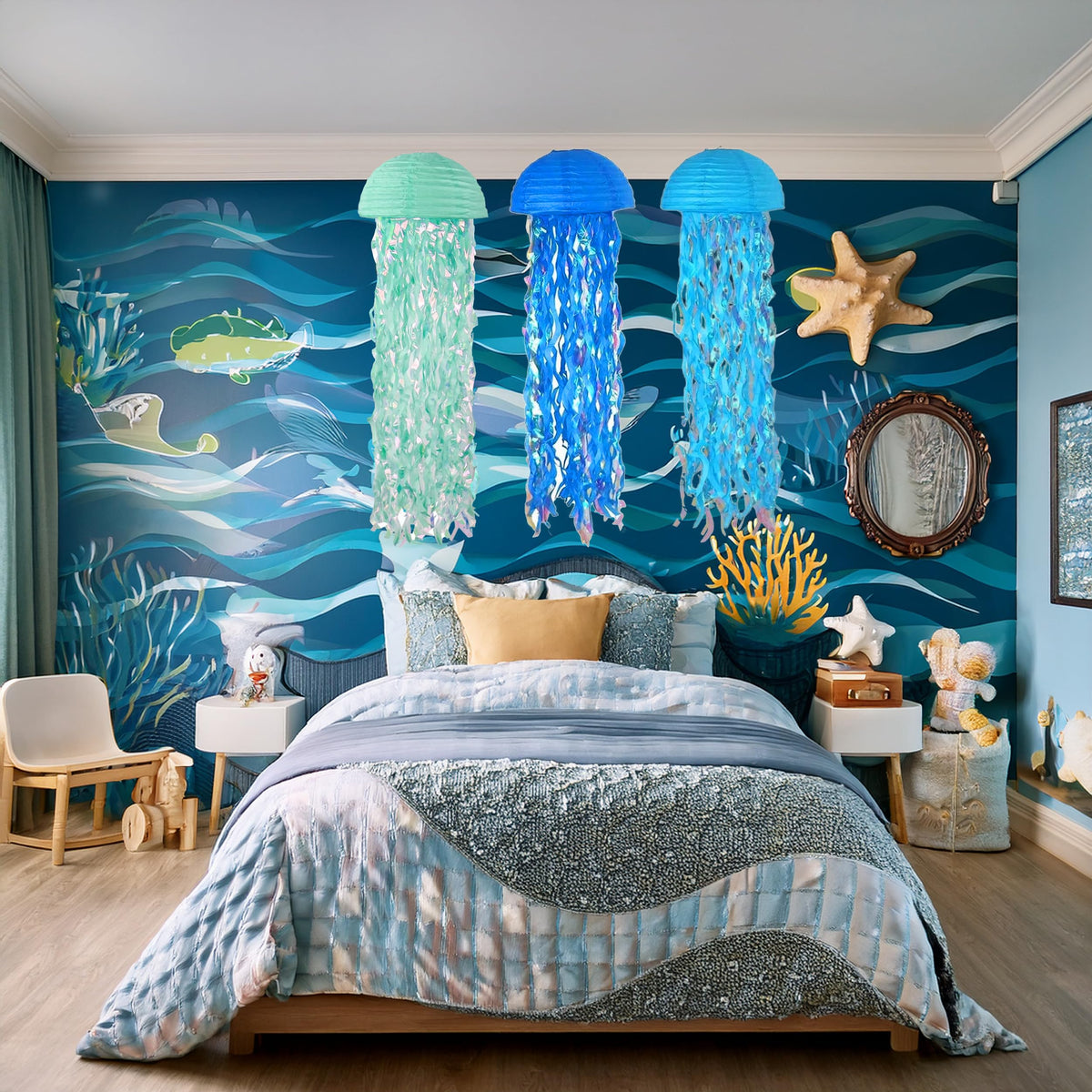 Novobuys jellyfish lanterns double as ocean-themed photo backdrops