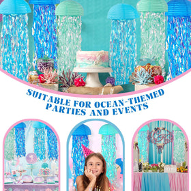 Novobuys jellyfish lanterns spark mermaid party decor ideas