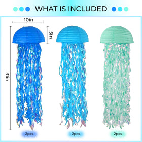 Novobuys six-pack jellyfish lanterns create a full underwater scene