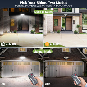 NOVOSTELLA dusk-to-dawn and always-on modes with remote control for flexible lighting.