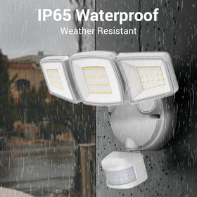 NOVOSTELLA motion-sensor security light with remote provides proactive illumination around entryways.